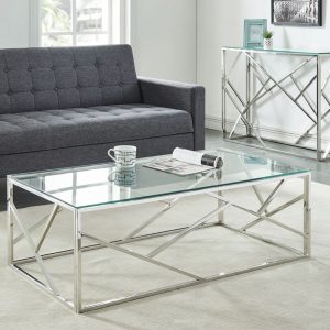 Luxurious glass coffee table