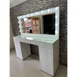 Maxi Glam Station with framed Hollywood mirror