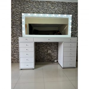 Maxi Glam Station with framed Hollywood mirror